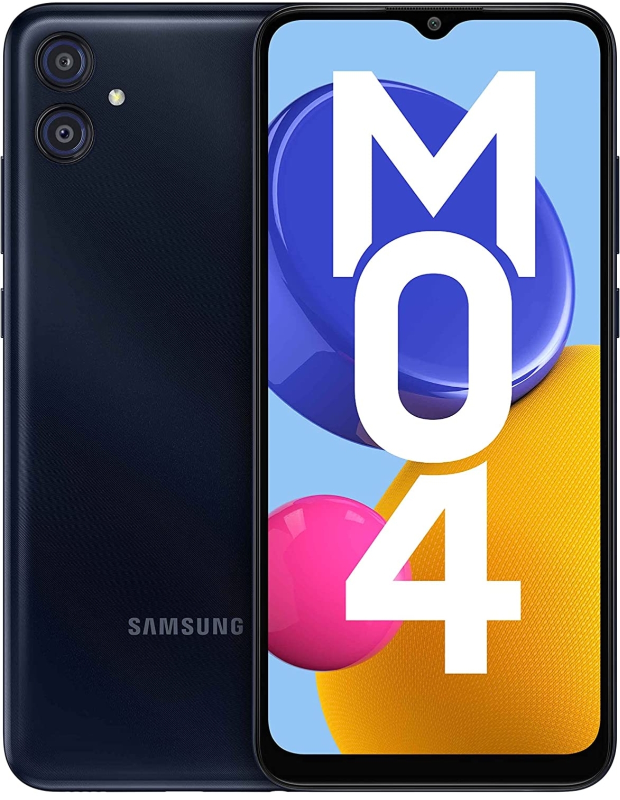 Samsung Galaxy M04 Dark Blue, 4GB RAM, 64GB Storage | Upto 8GB RAM with RAM Plus | MediaTek Helio P35 Octa-core Processor | 5000 mAh Battery | 13MP Dual Camera