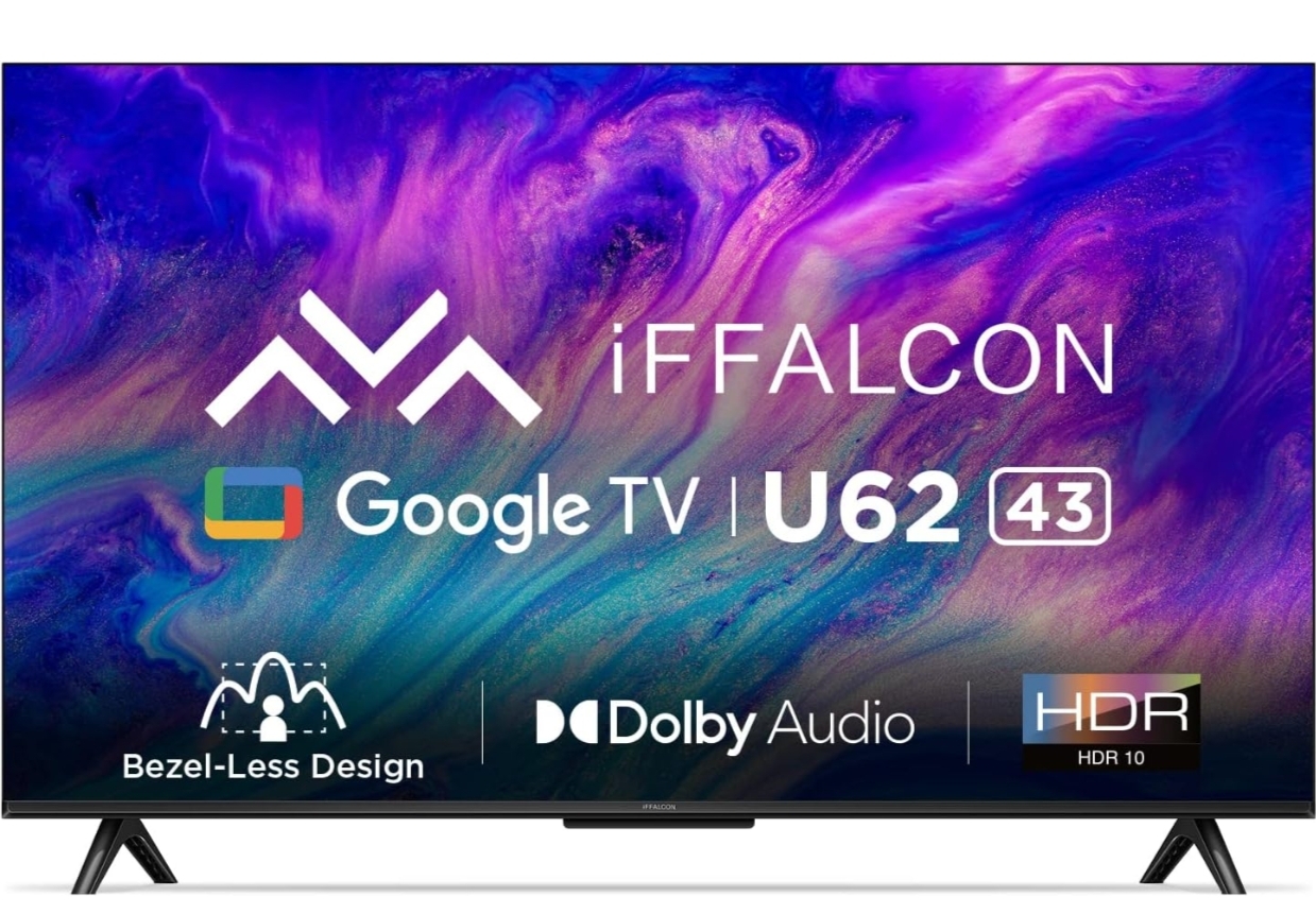 iFFALCON 108 cm (43 inches) 4K Ultra HD Smart LED Google TV iFF43U62 (Black)