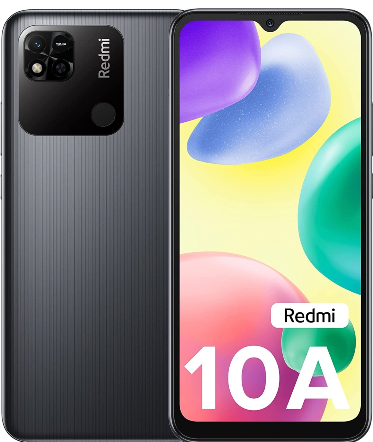 Redmi 10A (Charcoal Black, 4GB RAM, 64GB Storage) | 2 Ghz Octa Core Helio G25 | 5000 mAh Battery | Finger Print Sensor | Upto 5GB RAM with RAM Booster