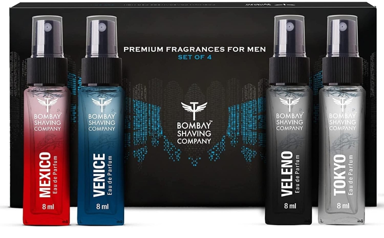 Bombay Shaving Company Perfume For Men | Premium Perfume Gift Set For Men – 8ml x 4 |Gifts For Men |