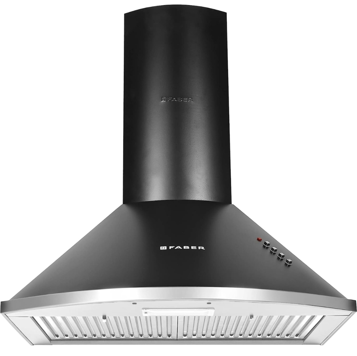 Faber 60 cm 1000 m³/HR Pyramid Kitchen Chimney || 12 year warranty on Motor|| Motor- 240 Watt (HOOD CLASS PRO PB BK LTW 60, Baffle Filters,Black)