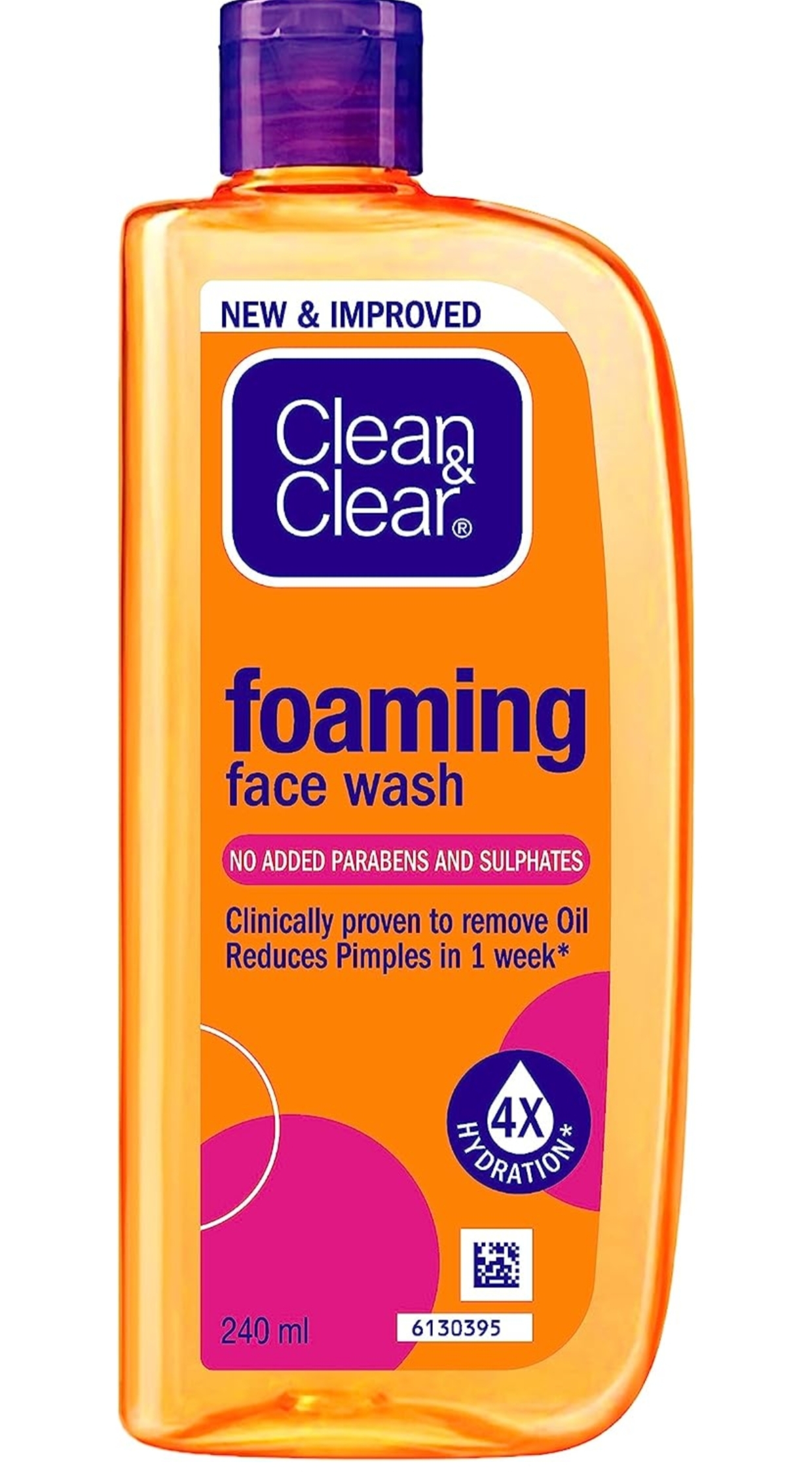 Clean & Clear Foaming Facewash for Oily Skin, Brown, 240ml