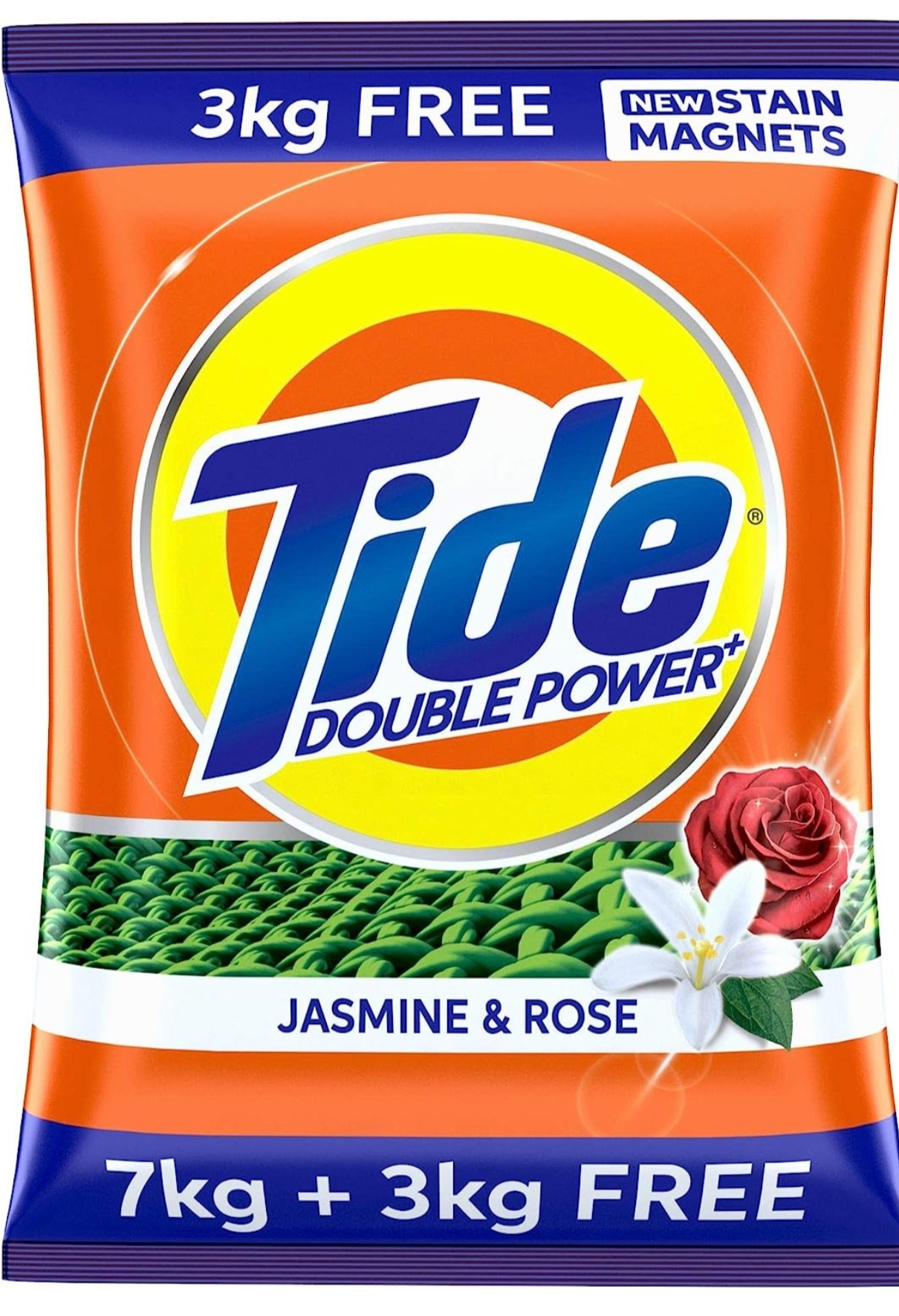 Tide Plus Double Power Detergent Washing Powder Jasmine & Rose 7kg + 3kg FREE