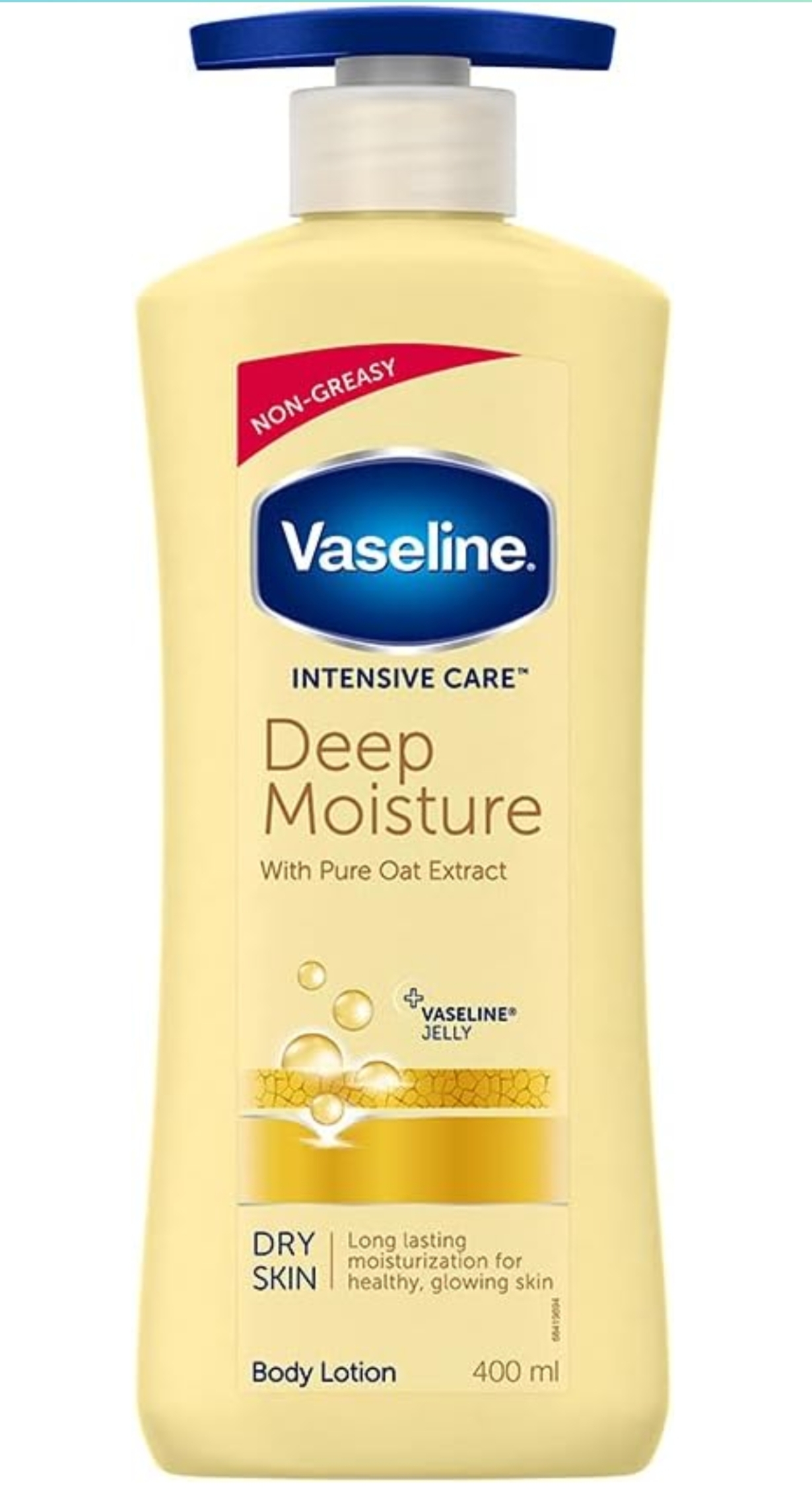 Vaseline Intensive Care Deep Moisture Nourishing Body Lotion 400 ml, Daily Moisturizer for Dry Skin, Gives Non-Greasy, Glowing Skin – For Men & Women
