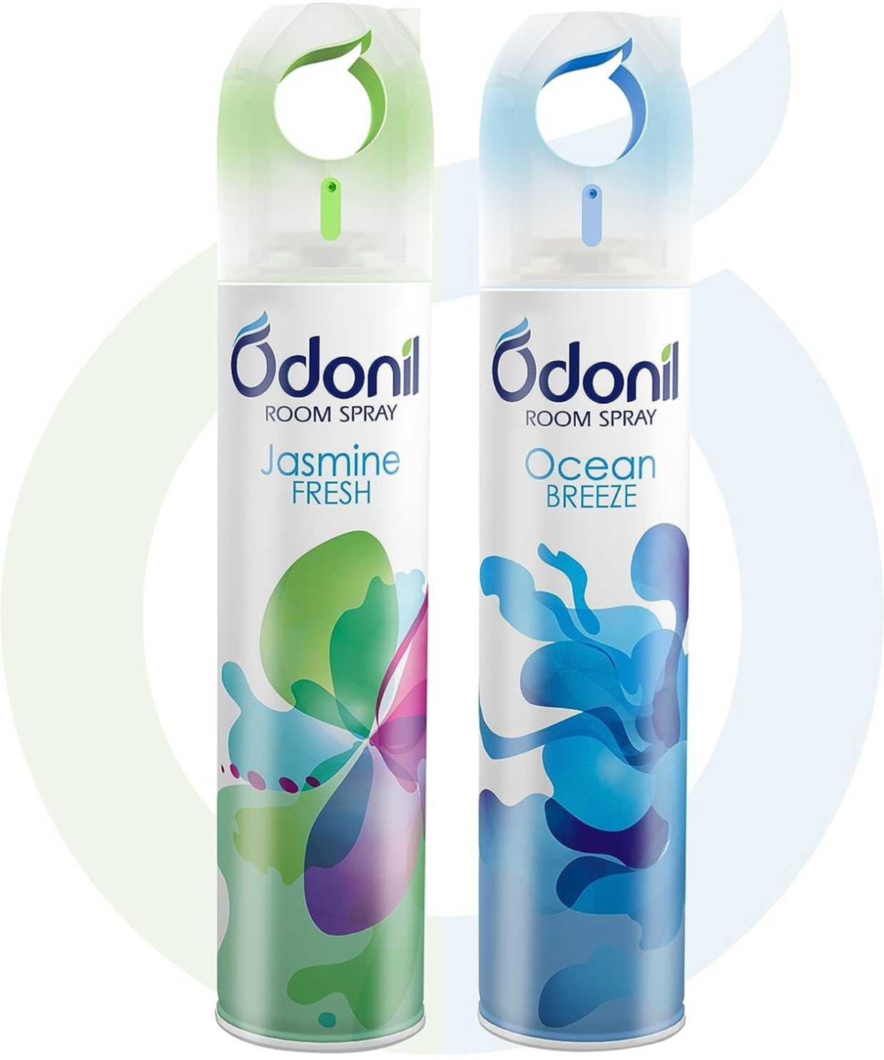 Odonil Room Air Freshener Spray – 440ml Combo (Pack of 2, 220ml each) | Jasmine Fresh & Ocean Breeze | Nature Inspired Fragrance for Home & Office | Long Lasting Fragrance