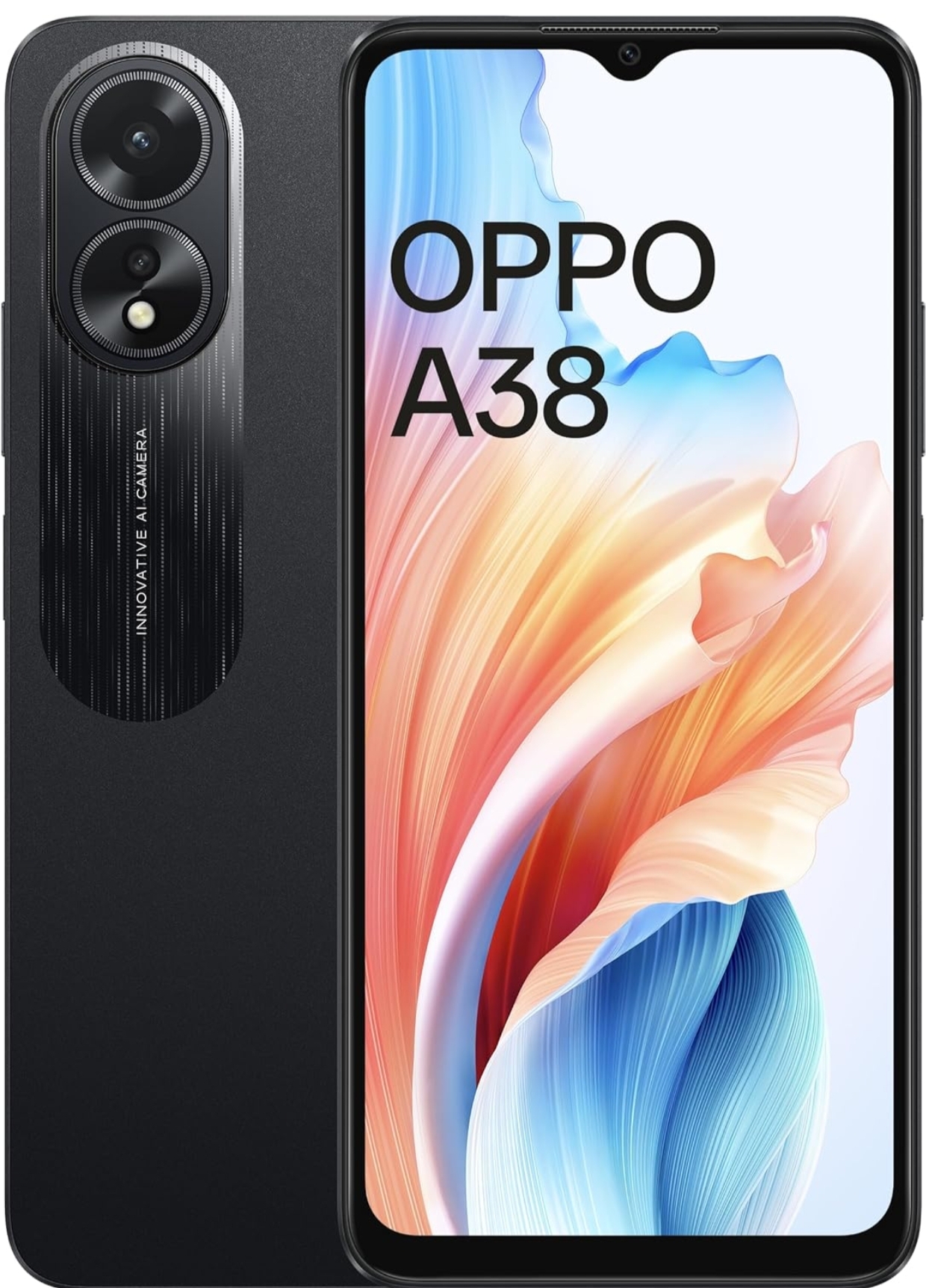 OPPO A38 (Glowing Black, 4GB RAM, 128GB Storage)