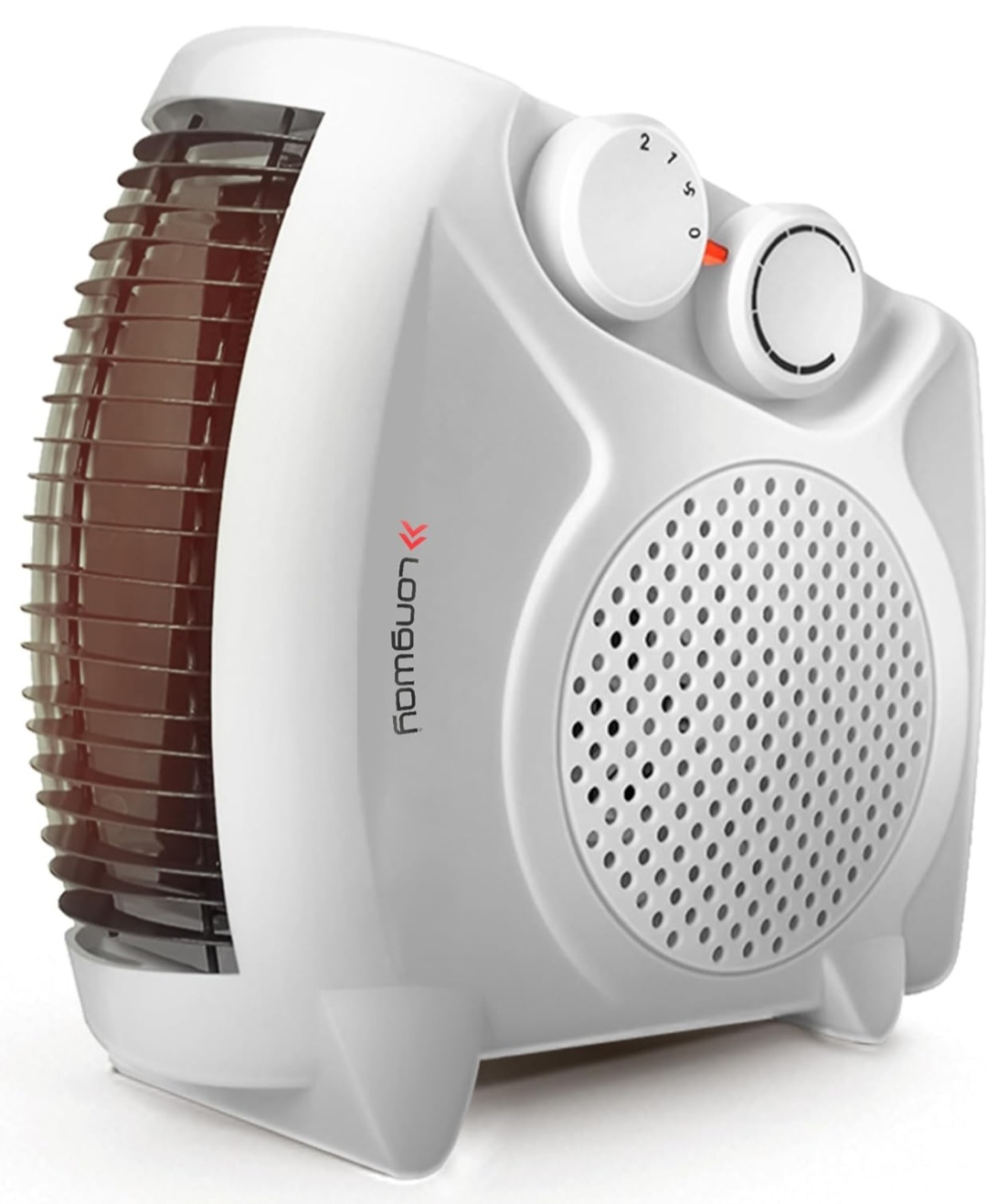 Longway Hot-Max 2000/1000 Watts Room Heater with Adjustable Thermostat | ISI certified (White)
