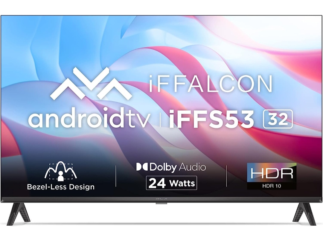 iFFALCON 80.04 cm (32 inches) Bezel-Less S Series HD Ready Smart Android LED TV iFF32S53 (Black)