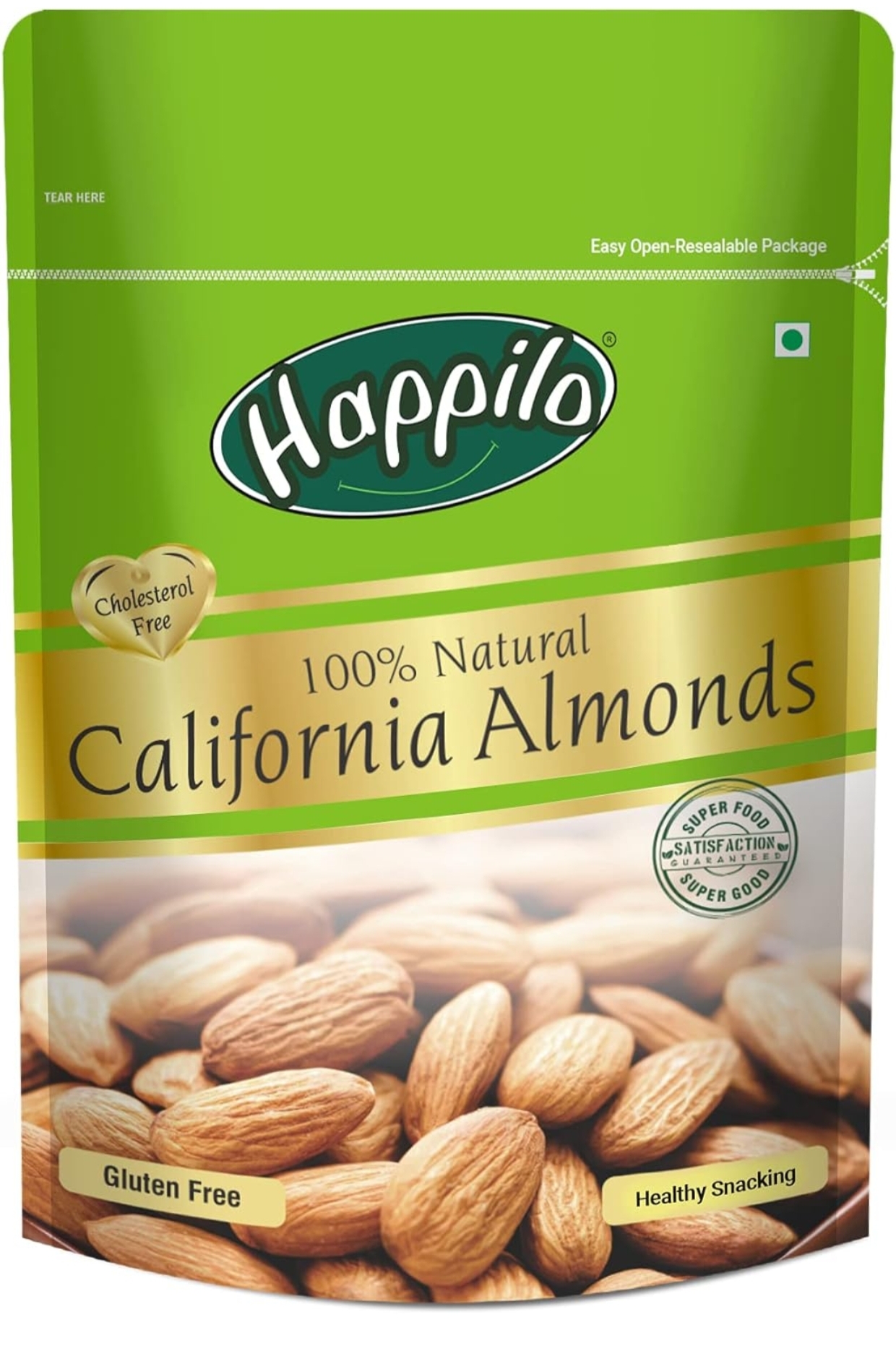 Happilo 100% Natural Premium California Almonds 200 g Dried