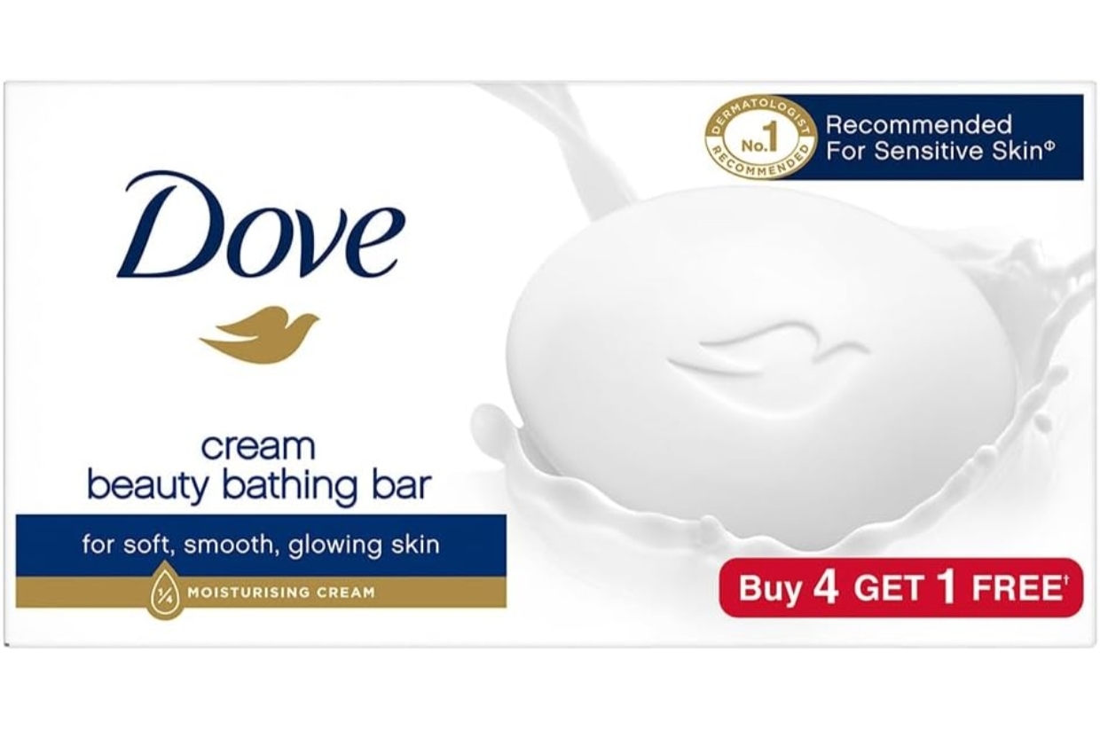 Dove Cream Beauty Bathing Bar 5x125g (Pack of 5)