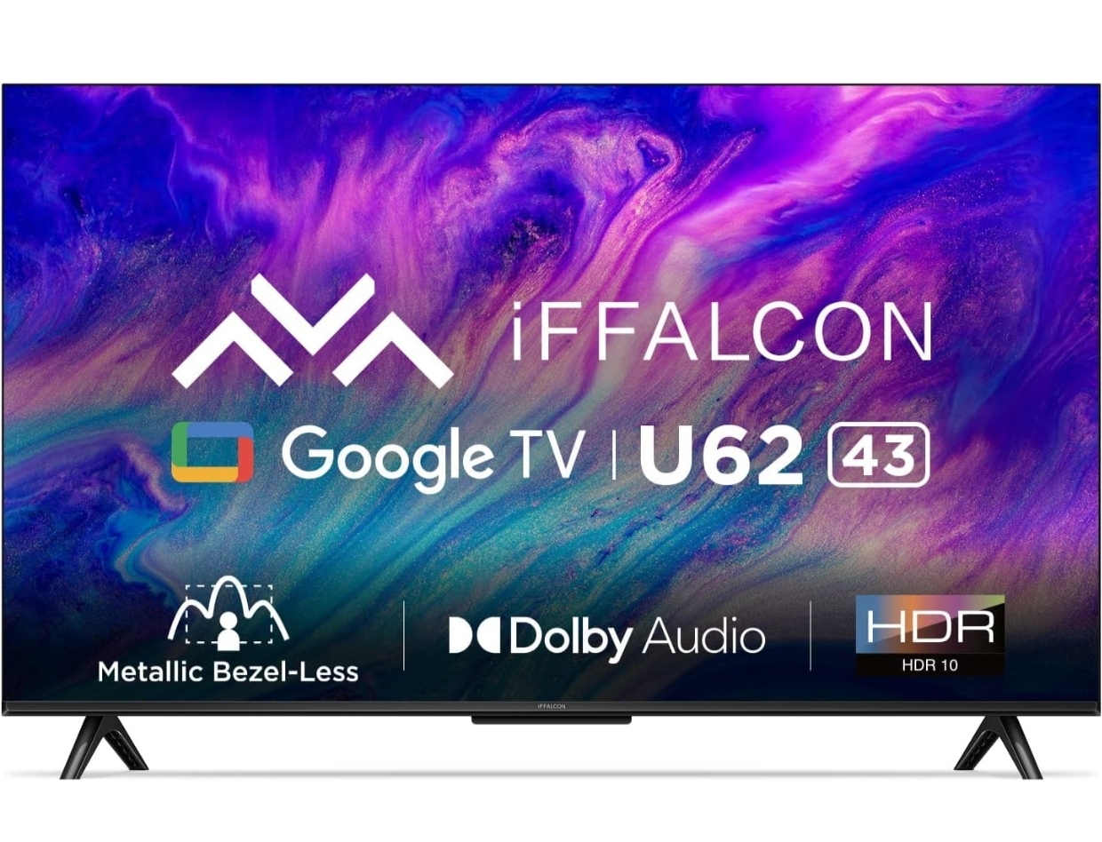 iFFALCON 108 cm (43 inches) 4K Ultra HD Smart LED Google TV iFF43U62 (Black)