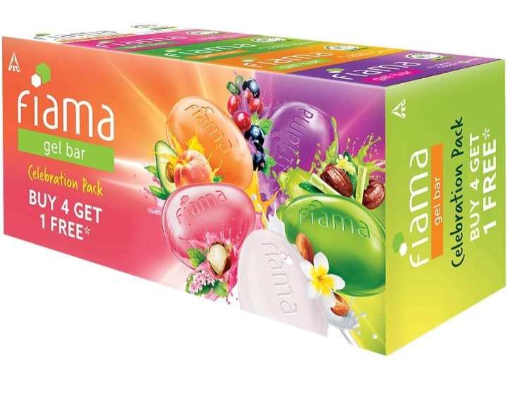 Fiama Gel Bar Celebration Pack With 5 unique Gel Bars & Skin Conditioners For Moisturized Skin, 125g Soap (Buy 4 Get 1 Free)