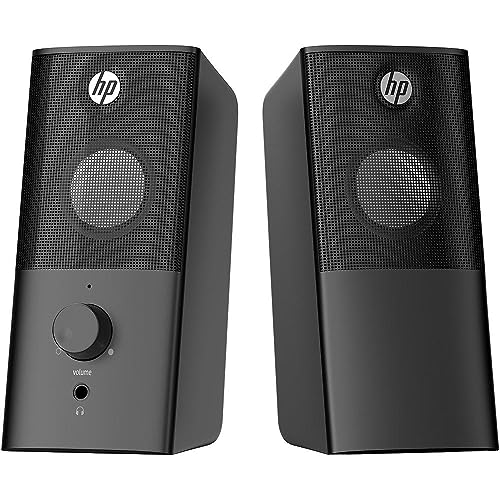 HP Multimedia Speaker DHS-2101, Dependable and Crystal Clear Sound; USB Powered; Plug and Play; Magnetically Shielded Speakers