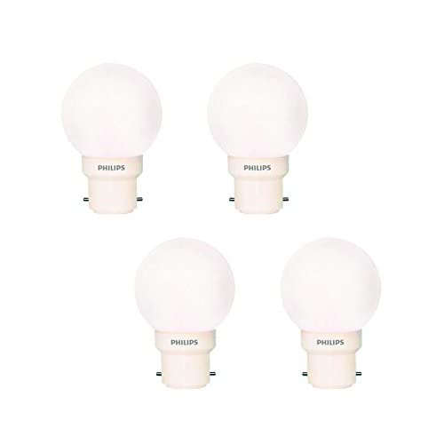 Philips Deco Mini Base B22D 0.5-Watt LED Bulb (Pack of 4, White) (Small)