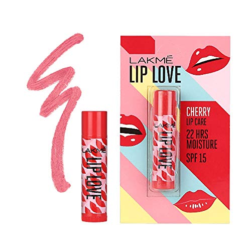 Lakme Lip Love SPF 15 Lip balm for Soft, Smooth, and Moisturised Lips, 4.5gm – Cherry