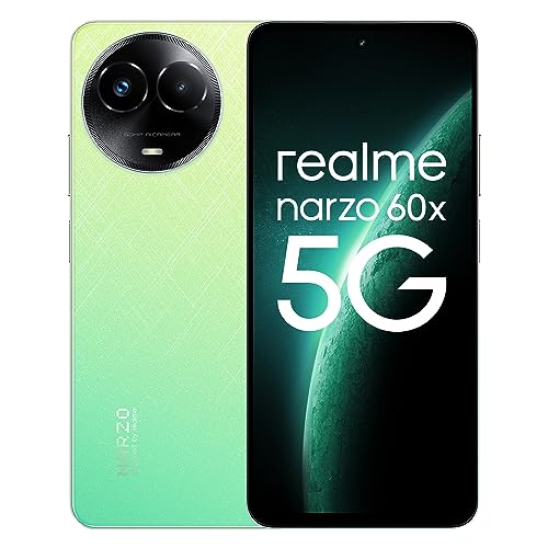 realme narzo 60X 5G(Stellar Green,6GB,128GB Storage ) Up to 2TB External Memory | 50 MP AI Primary Camera | Segments only 33W Supervooc Charge