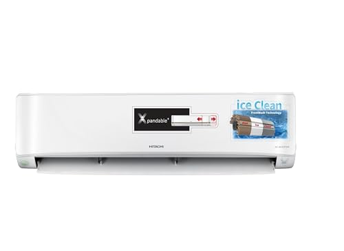 Hitachi 1.5 Ton Class 5 Star, ice Clean, Xpandable+, Inverter Split AC with 5 Year Comprehensive Warranty* (100% Copper, Dust Filter, 2024 Model – 5400FXL RAS.G518PCBIBF, White)