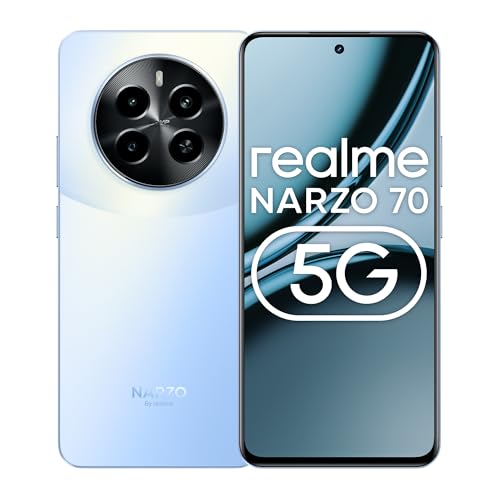 realme NARZO 70 5G(Ice Blue,6GB RAM, 128GB Storage | Dimensity 7050 5G Chipset | 120Hz AMOLED Display | 50MP Primary Camera | 45W Charger in The Box