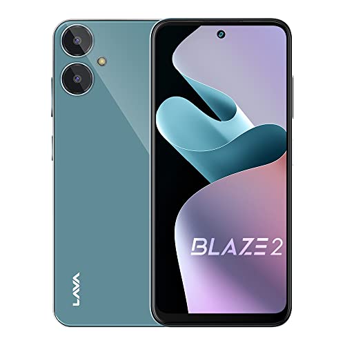 Lava Blaze 2 (6GB RAM, 128GB Storage) – Glass Blue | 18W Fast Charging | 6.5 inch 90Hz Punch Hole Display | Side FingerPrint Sensor | Upto 11GB Expandable RAM | 5000 mAh Battery