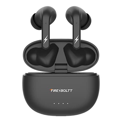 Fireboltt Fire Pods Rigel with appealing RGB lights, Bluetooth 5.3, mammoth 13mm drivers, Dual mic ENC, 30dB ANC and Gaming Mode (Black)