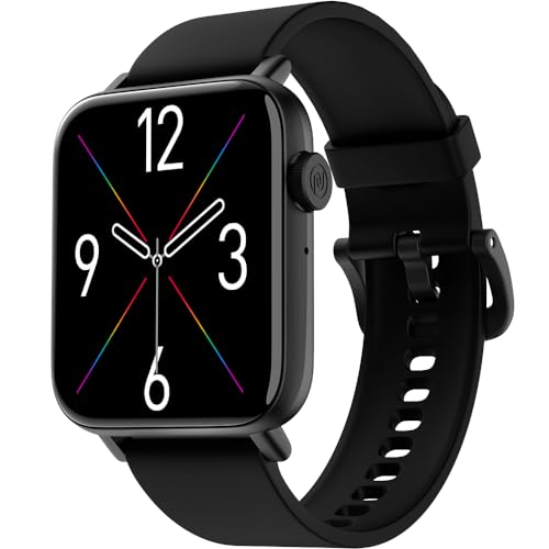 Noise Vivid Call 2 Smart Watch with 1.85” HD Display, BT Calling, IP68 Waterproof, 7 Days Battery Life, Sleep Tracking, 150+ Watch Faces (Jet Black)