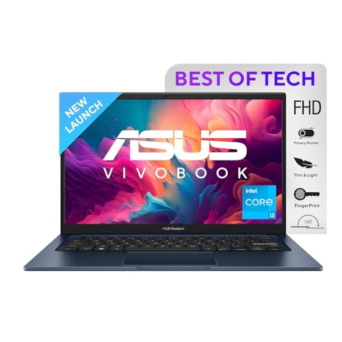 ASUS Vivobook 14 Thin and Light Laptop, IntelCore i3-1215U 12th Gen, 14″ (35.56 cm) FHD, (8 GB RAM/512GB SSD/Win11/Office 2021/Fingerprint/42WHr /Blue/1.40 kg), X1404ZA-NK321WS