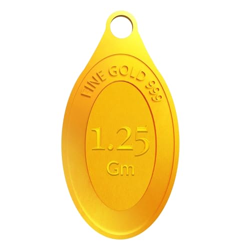 1.25gm Euphoria Jewellery by A Himanshu pure 24KT gold coin pendant in 999 finese