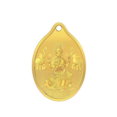Malabar Gold & Diamonds 24K Gold Coin 1.5 grams | Gold Coin Pendant 24k 999 | Gold Coin cum Pendant for Birthday, Wedding, Dusshera & Diwali Gift, Goddess Laxmi Impression