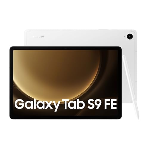 Samsung Galaxy Tab S9 FE, S Pen in-Box, RAM 6 GB, ROM 128 GB Expandable, Wi-Fi, IP68 Tablet, Silver