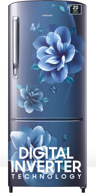 SAMSUNG 183 L Direct Cool Single Door 4 Star Refrigerator with Digital Inverter(Camellia Blue, RR20C1724CU/HL)