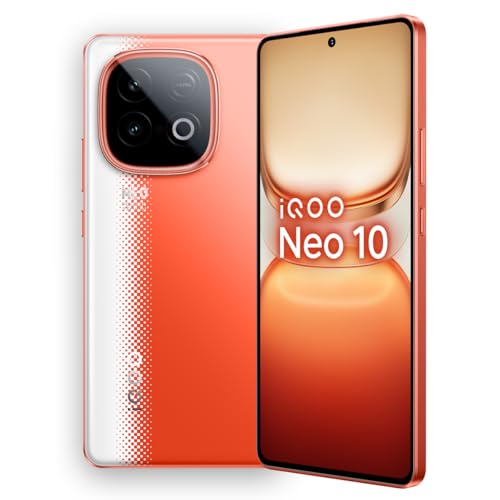 iQOO Neo 10 (Inferno Red, 8GB RAM, 256GB Storage) | Snapdragon 8s Gen 4 Processor & SuperComputing Chip Q1 | 7000 mAh Battery | Segment’s Highest 144 FPS Gaming Smartphone