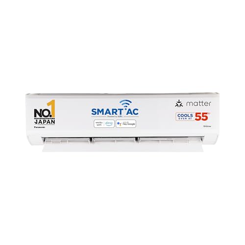 Panasonic 2.0 Ton 4 Star Premium Wi-Fi Inverter Smart Split AC (Matter Enabled, Higher Airflow, Copper Condenser, 7in1 Convertible, True AI, 4-Way, PM 0.1 Filter, CS/CU-NU24AKY4W, White)