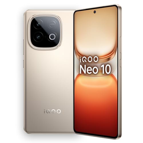 iQOO Neo 10 (Titanium Chrome, 8GB RAM, 256GB Storage) | Snapdragon 8s Gen 4 Processor & SuperComputing Chip Q1 | 7000 mAh Battery | Segment’s Highest 144 FPS Gaming Smartphone
