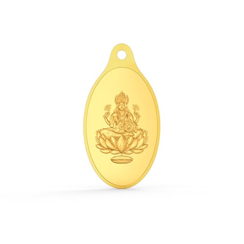Joyalukkas 24K (999) Purity Gold Coin Pendent | Yellow Color | Lakshmi Design (2Gram).