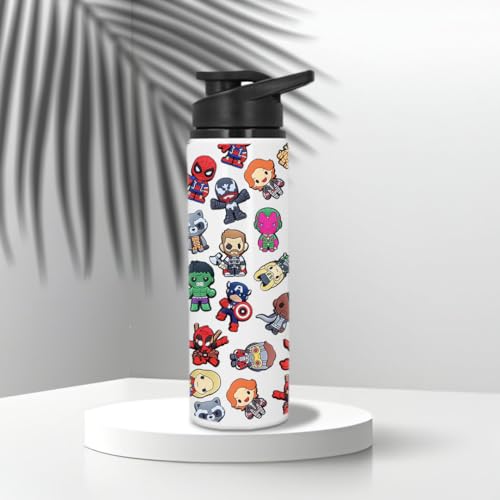 ZORI Printed Aluminium Sipper Water Bottle 750 ml For Gym, Yoga, Kids, Boys, Girls, Brother, Sister, Babies, Baby, Workout, Adults