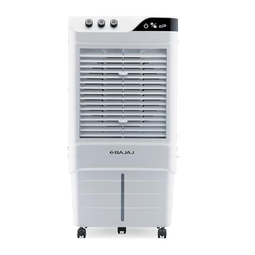 Bajaj DMH90 Neo 90L Desert Air Cooler | Powerful 90ft Air Throw for Large Rooms | Big Ice Chamber & High-Speed Cooling | Inverter Compatible | 1 Year Warranty【White】