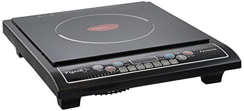 Pigeon By Stovekraft Favourite 1800-Watt Induction Cooktop, Crystal Glass, Black