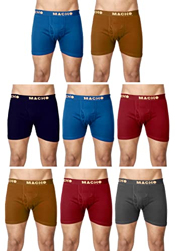 Macho Cotton Assorted Plain Long Men’s Trunk – Pack of 8 PLT, Size – 90 Cm