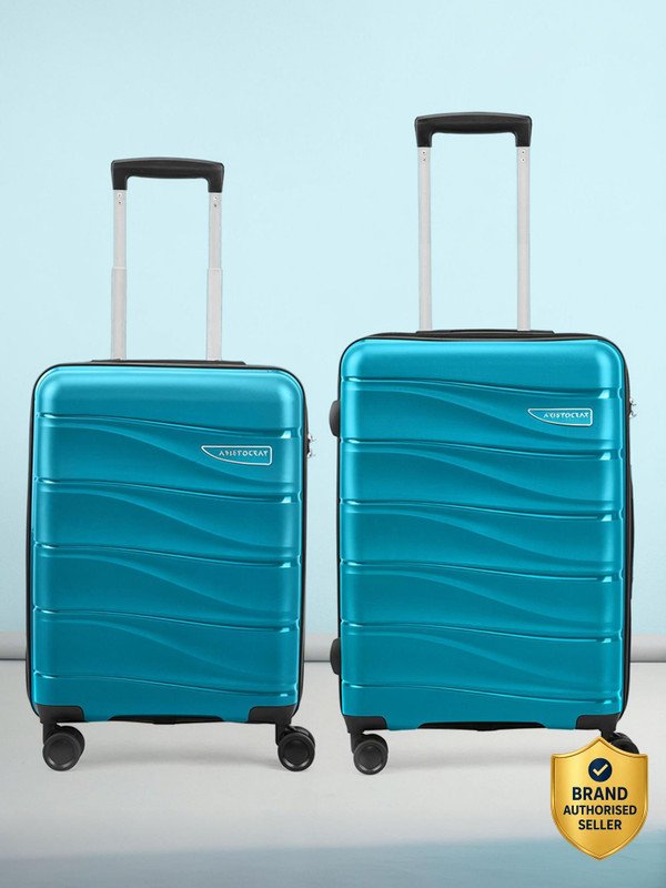 ARISTOCRAT Olympus Set of 2 (Small 55cm | Medium 66cm) – Trolley Bag Cabin & Check-in Set 8 Wheels – 26 Inch