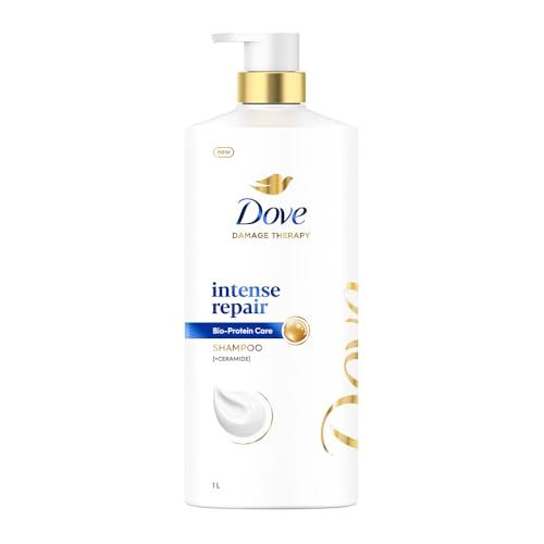 Dove Intense Repair Shampoo 1 L|| Repairs Dry and Damaged|| Strengthening Shampoo for Smooth & Strong Hair – Mild for Men & Women